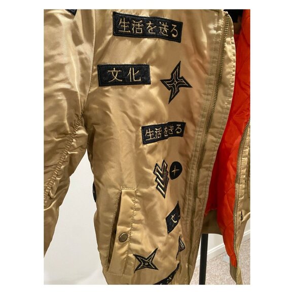 Men's American Stitch Brown Bomber Jacket - Size Medium (EUC) - Picture 5 of 11